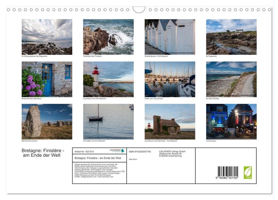 Brittany: Finistère - at the end of the world (CALVENDO wall calendar 2024) 