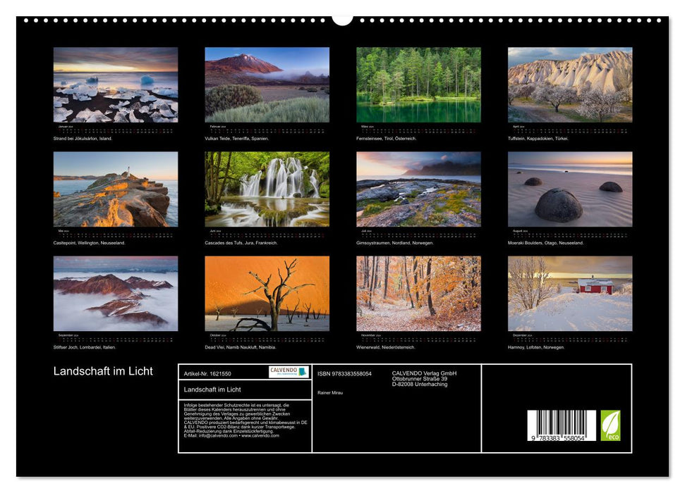 Landscape in light (CALVENDO Premium Wall Calendar 2024) 