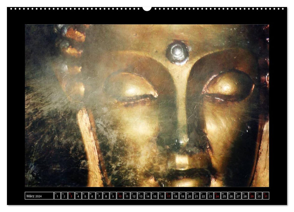 Bouddha - harmonie et détente (Calendrier mural CALVENDO 2024) 
