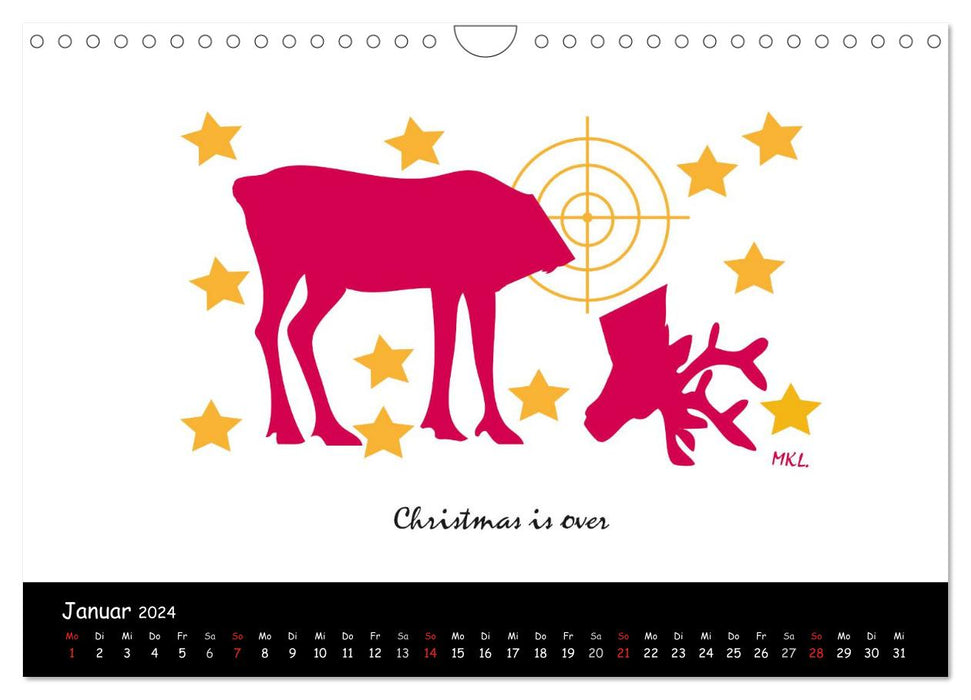 That's life - illustrations and sayings for the whole year... (CALVENDO wall calendar 2024) 