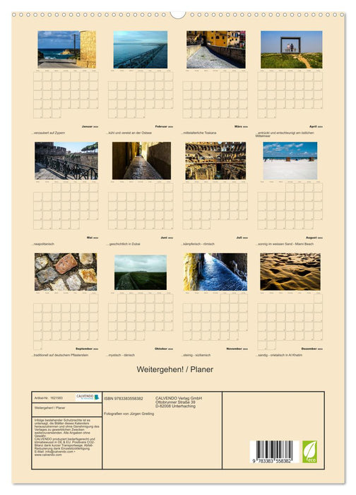 Weitergehen! / Planer (CALVENDO Premium Wandkalender 2024)