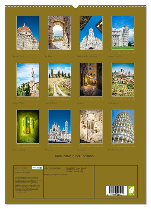 Architecture in Tuscany (CALVENDO Premium Wall Calendar 2024) 