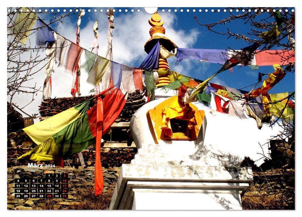 Nepal 2024 Menschen, Berge und Götter zwischen Annapurna und Marsyangdi (CALVENDO Wandkalender 2024)