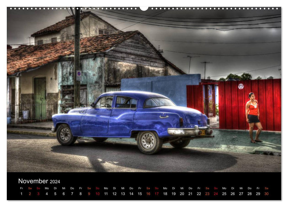 Cuba - Street Scenes (CALVENDO Premium Wall Calendar 2024) 