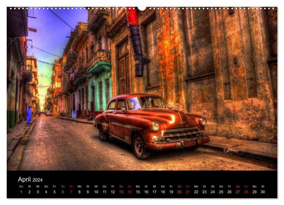 Cuba - Street Scenes (CALVENDO Premium Wall Calendar 2024) 