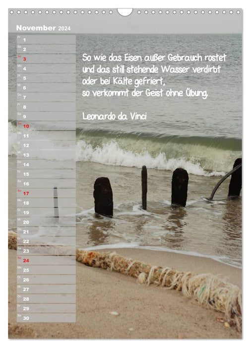 maritim inspiriert / Geburtstagskalender (CALVENDO Wandkalender 2024)