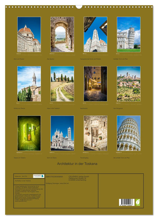 Architektur in der Toskana (CALVENDO Wandkalender 2024)