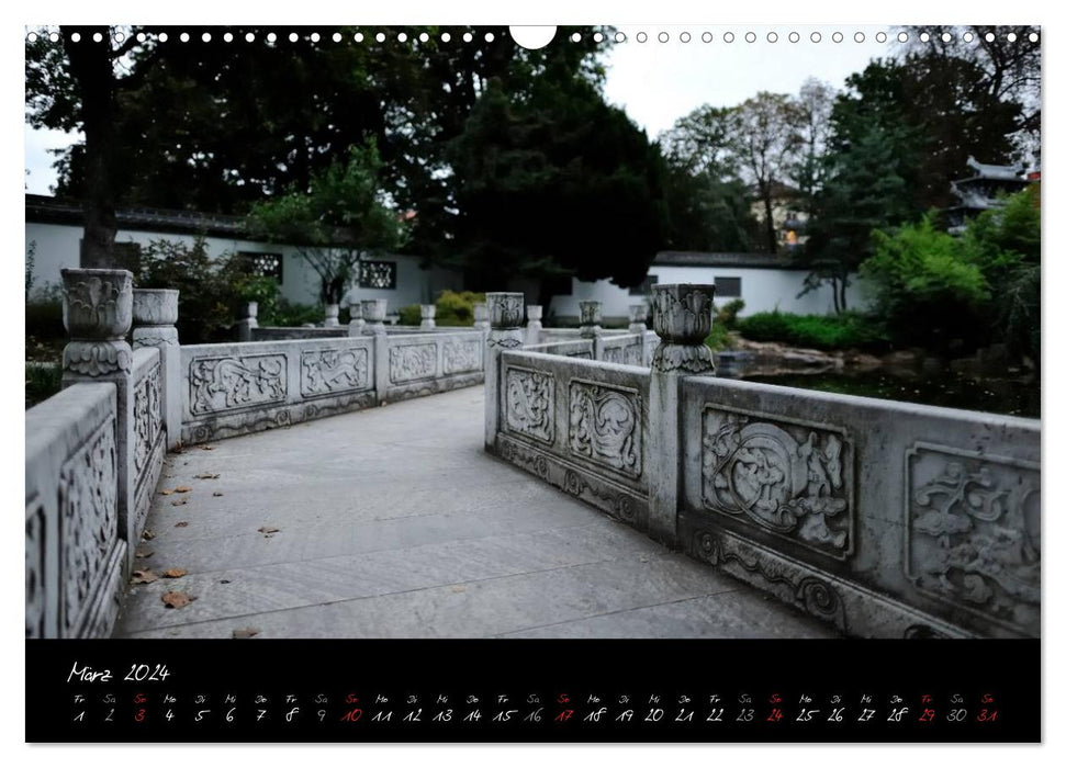 Garten des Himmlischen Friedens im Von-Bethmann-Park, Frankfurt am Main (CALVENDO Wandkalender 2024)
