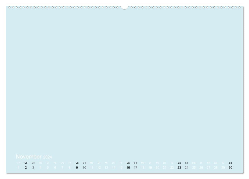 Bastelkalender - hell Blau (CALVENDO Wandkalender 2024)