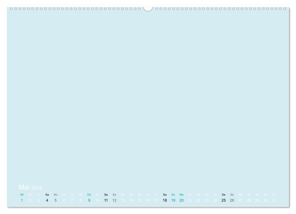 Bastelkalender - hell Blau (CALVENDO Wandkalender 2024)