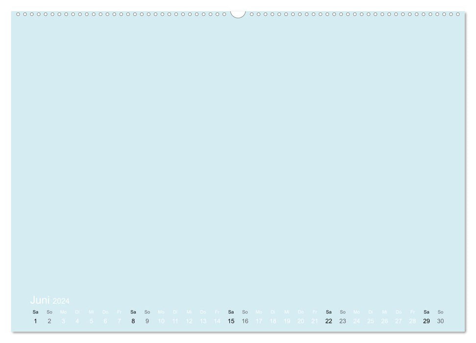 Bastelkalender - hell Blau (CALVENDO Wandkalender 2024)