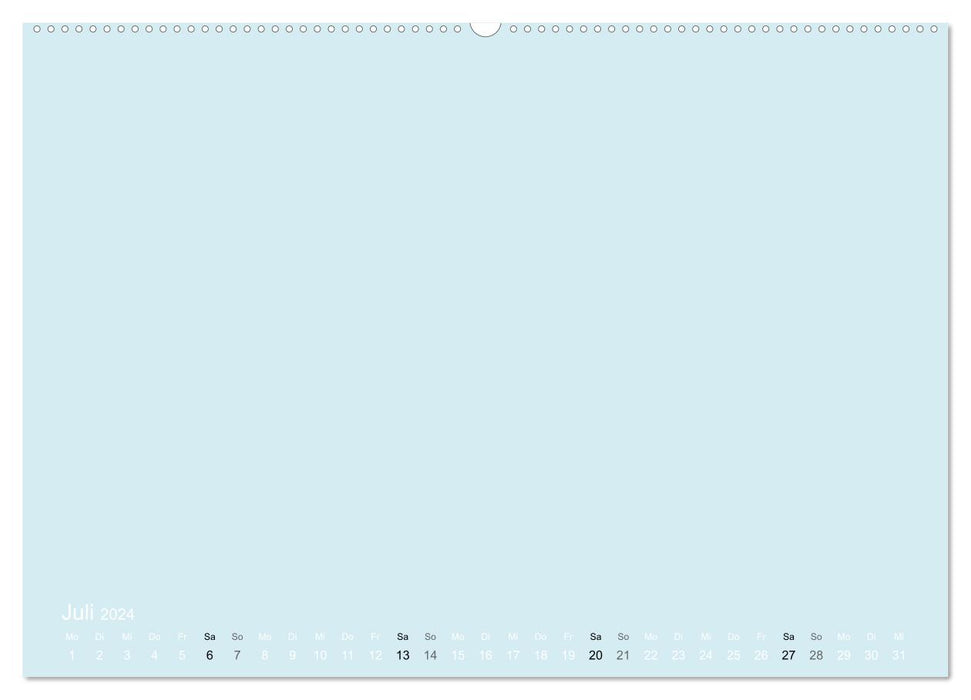 Bastelkalender - hell Blau (CALVENDO Wandkalender 2024)