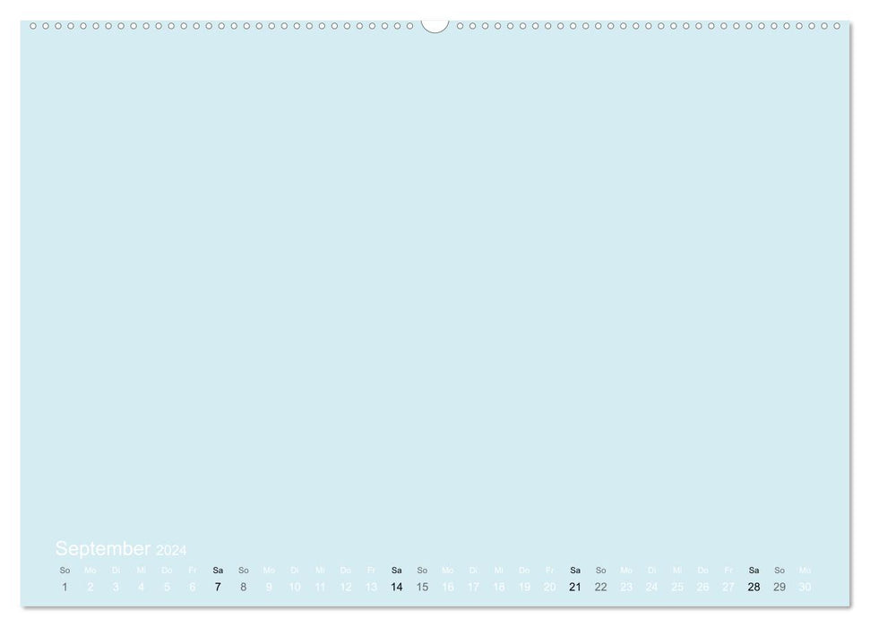 Bastelkalender - hell Blau (CALVENDO Wandkalender 2024)