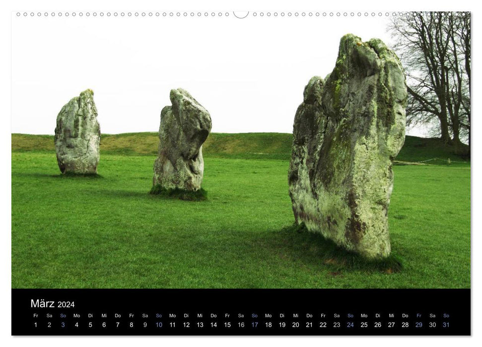 Steinkreise Großbritanniens (CALVENDO Premium Wandkalender 2024)