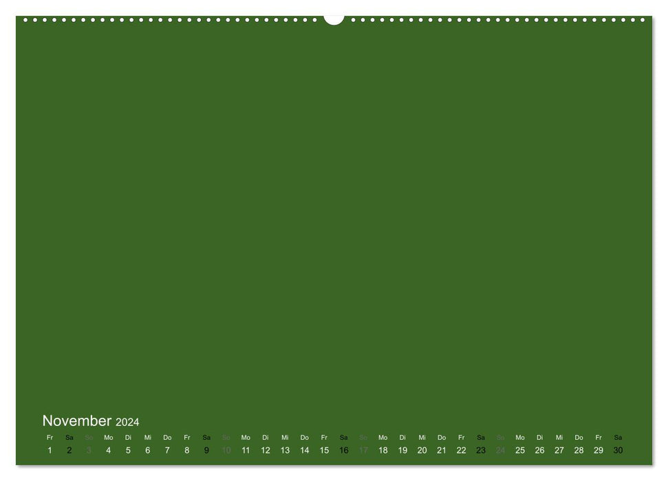 Bastelkalender - dunkel Grün (CALVENDO Wandkalender 2024)