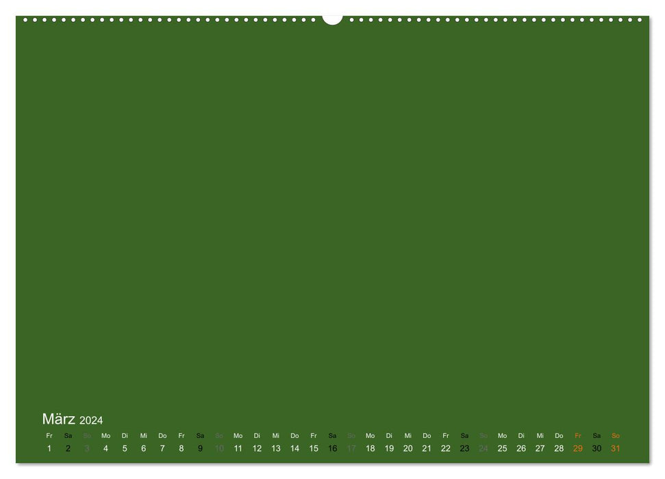 Bastelkalender - dunkel Grün (CALVENDO Wandkalender 2024)