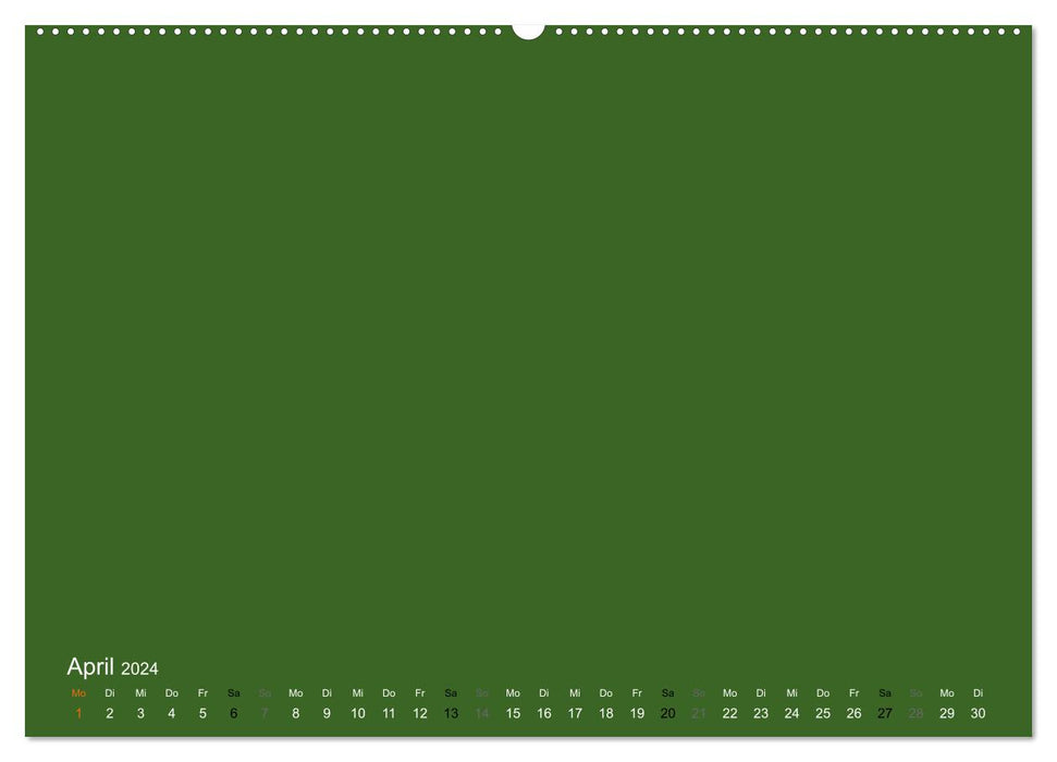 Bastelkalender - dunkel Grün (CALVENDO Wandkalender 2024)