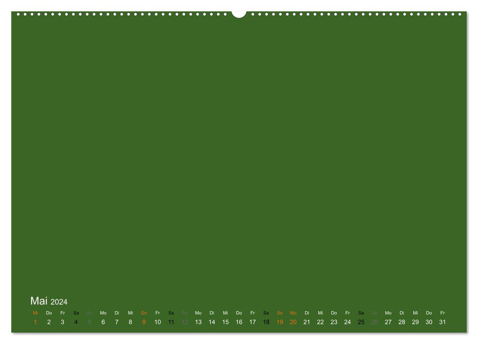 Bastelkalender - dunkel Grün (CALVENDO Wandkalender 2024)