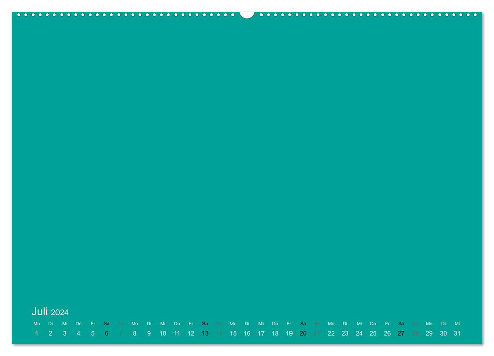 Calendrier artisanal - turquoise (Calendrier mural CALVENDO 2024) 