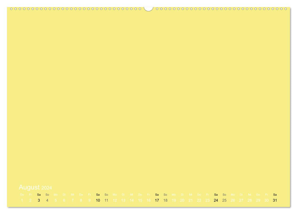 Bastelkalender - Gelb (CALVENDO Wandkalender 2024)