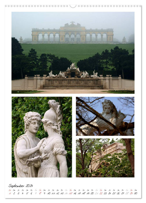 Schloss Schönbrunn im Wandel der Jahreszeiten (CALVENDO Premium Wandkalender 2024)