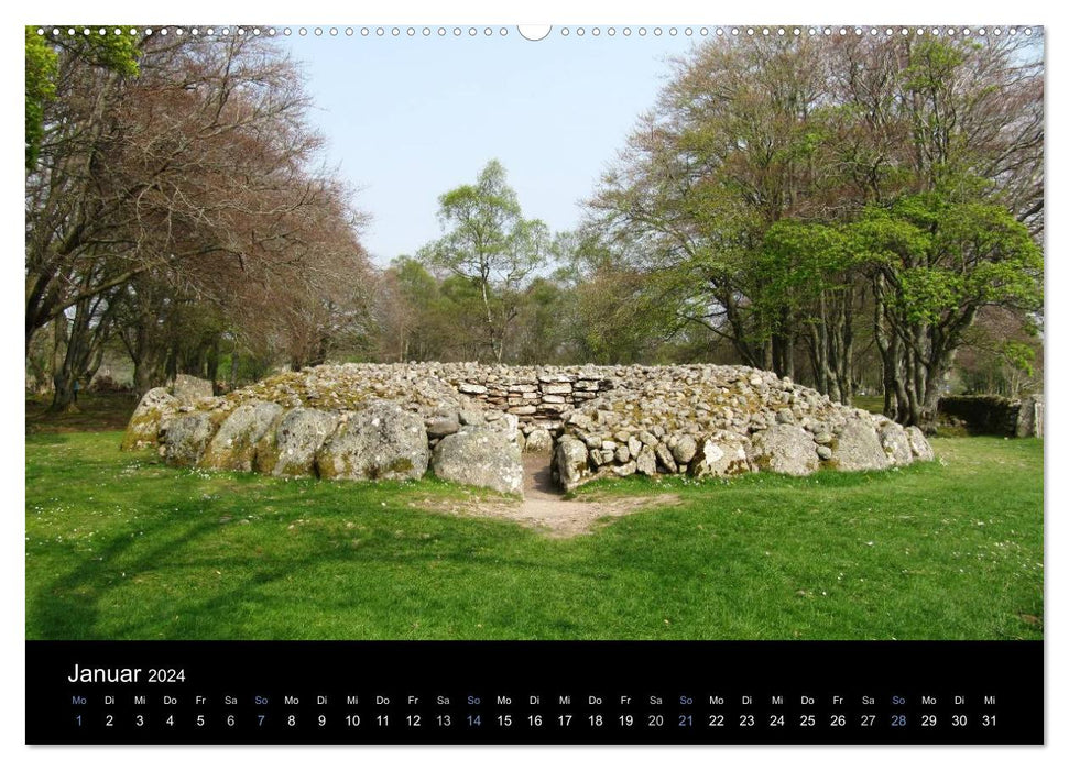 Cercles de pierres de Grande-Bretagne (calendrier mural CALVENDO 2024) 