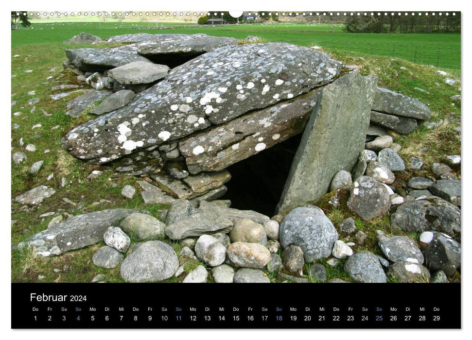 Cercles de pierres de Grande-Bretagne (calendrier mural CALVENDO 2024) 