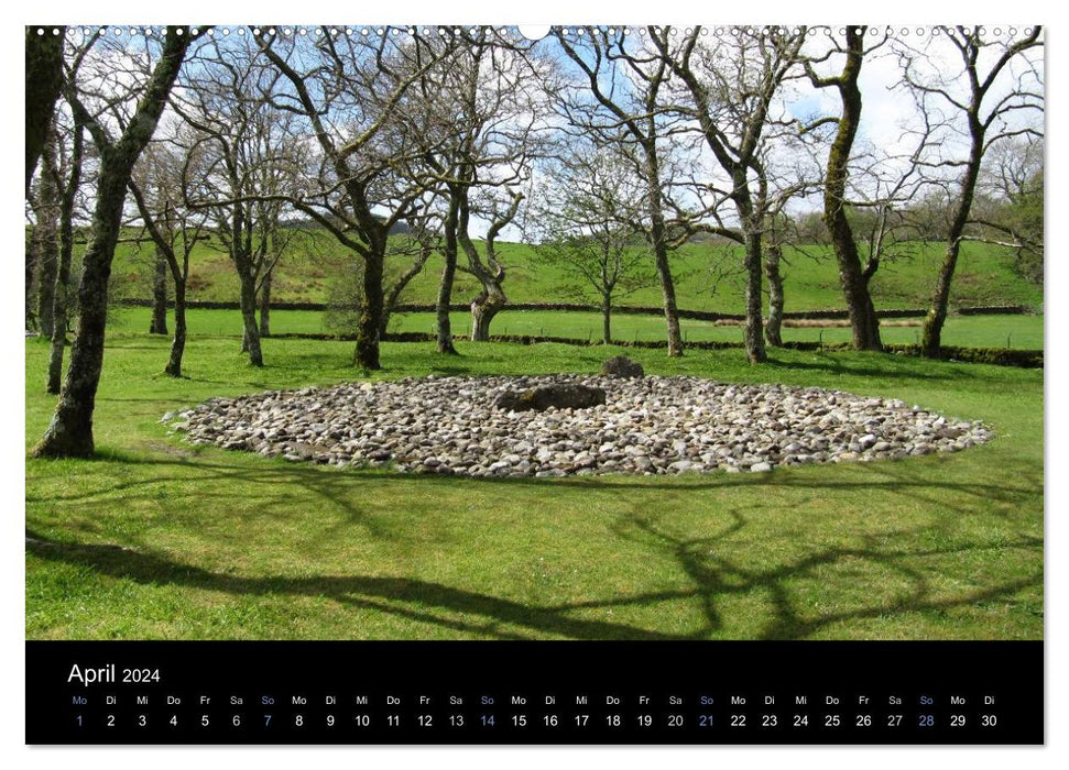 Cercles de pierres de Grande-Bretagne (calendrier mural CALVENDO 2024) 