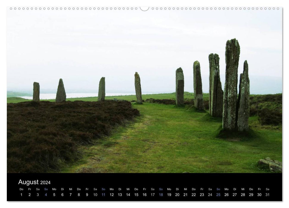 Cercles de pierres de Grande-Bretagne (calendrier mural CALVENDO 2024) 