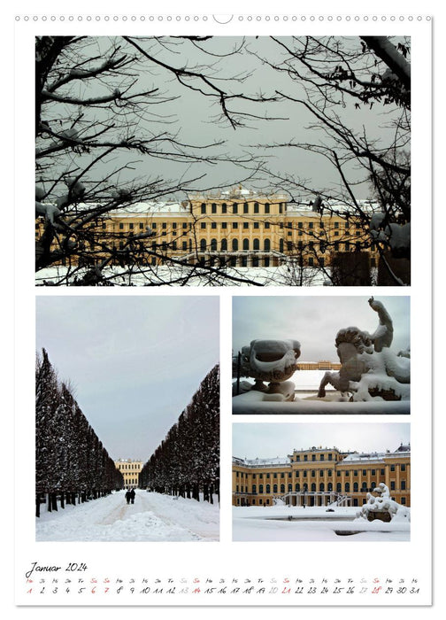 Le château de Schönbrunn au fil des saisons (calendrier mural CALVENDO 2024) 
