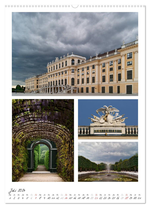 Le château de Schönbrunn au fil des saisons (calendrier mural CALVENDO 2024) 