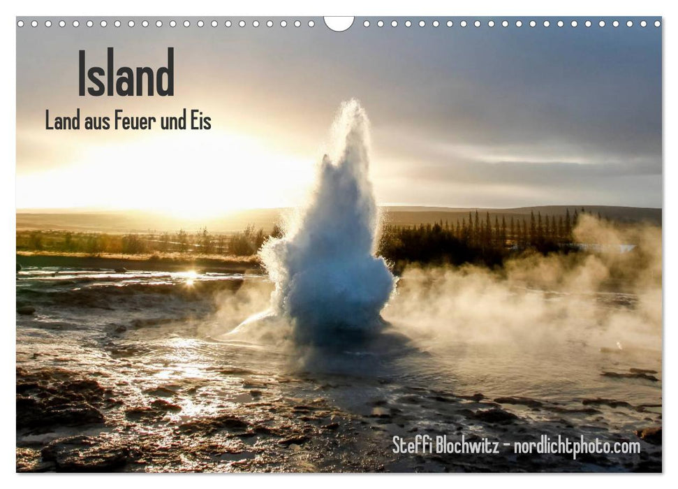 Islande – Terre de feu et de glace (Calendrier mural CALVENDO 2024) 