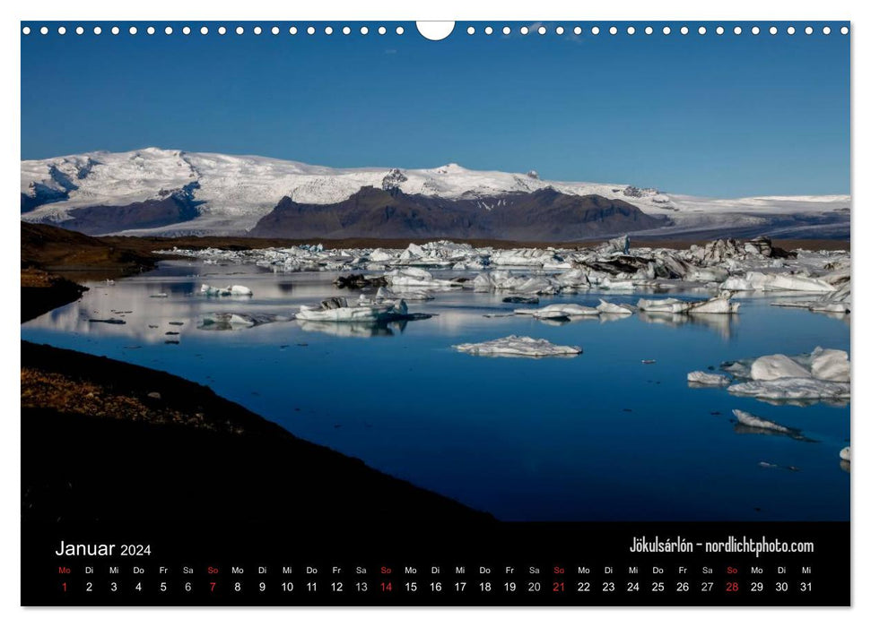 Island - Land aus Feuer und Eis (CALVENDO Wandkalender 2024)