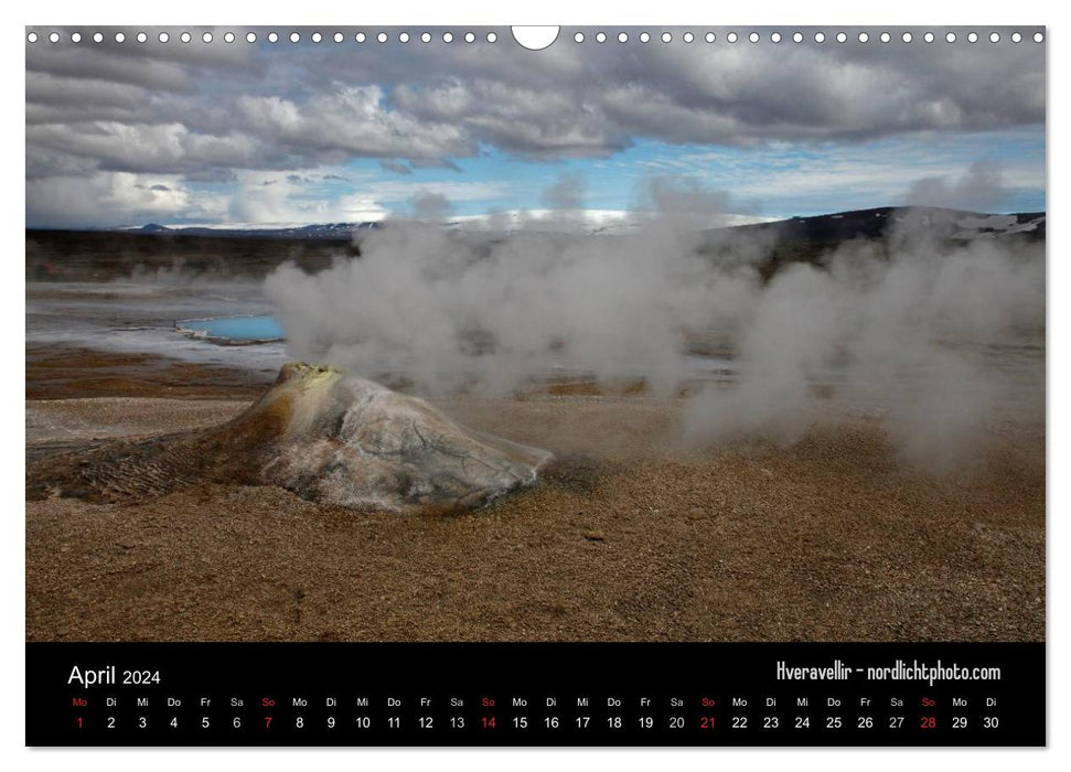 Islande – Terre de feu et de glace (Calendrier mural CALVENDO 2024) 