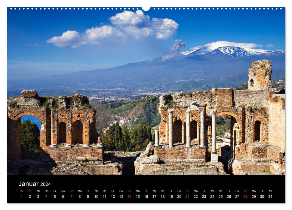 Italie - Monuments et paysages culturels (Calendrier mural CALVENDO Premium 2024) 