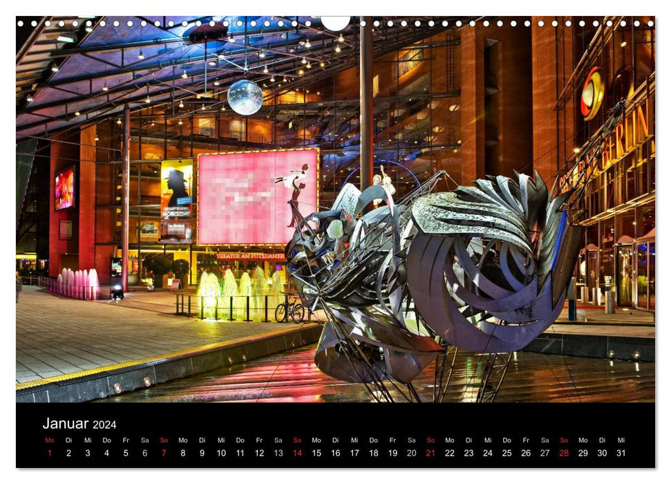 Berlin la nuit (calendrier mural CALVENDO 2024) 