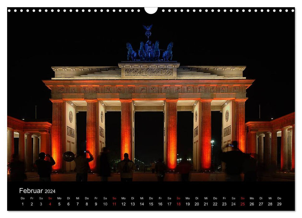 Berlin bei Nacht (CALVENDO Wandkalender 2024)