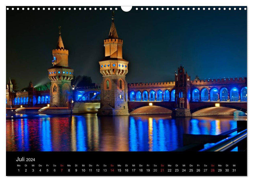 Berlin la nuit (calendrier mural CALVENDO 2024) 