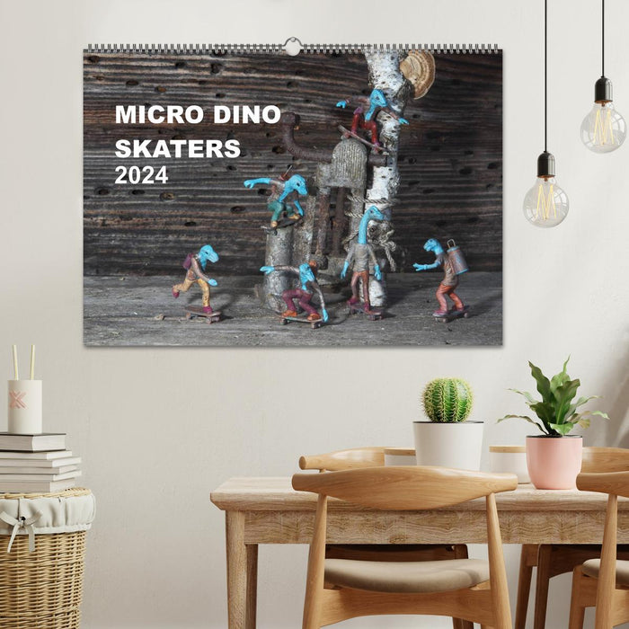 Micro Dino Skaters 2024 (CALVENDO Wandkalender 2024)