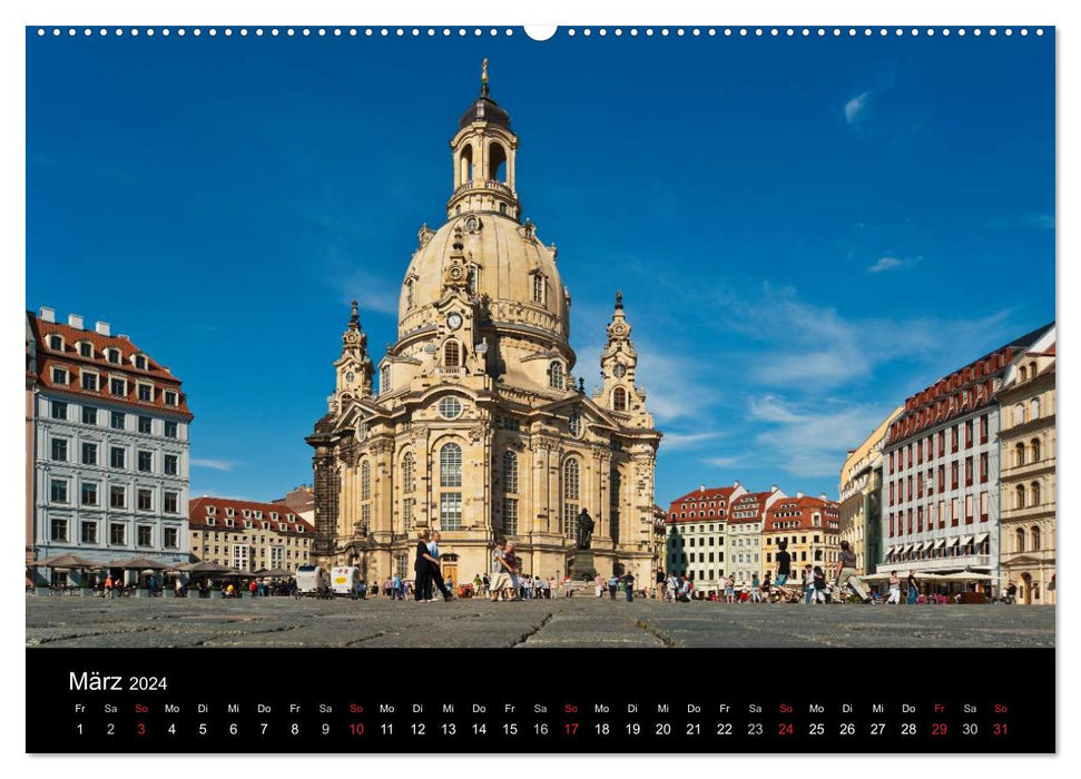 Dresden, das Florenz an der Elbe / CH-Version (CALVENDO Premium Wandkalender 2024)