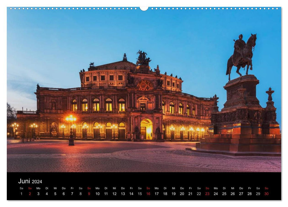 Dresde, Florence sur l'Elbe / version CH (Calendrier mural CALVENDO Premium 2024) 