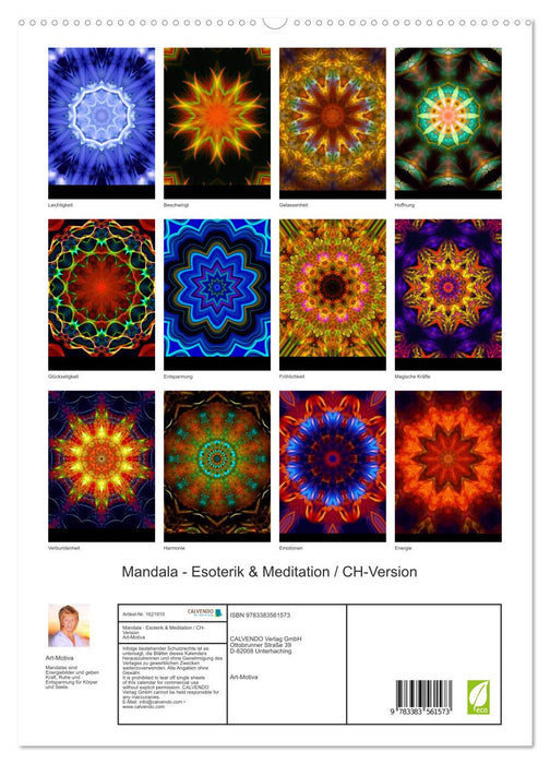 Mandala - Esoterik & Meditation / CH-Version (CALVENDO Premium Wandkalender 2024)