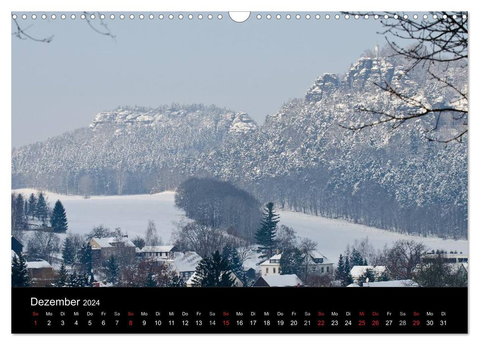 Die sächsische Schweiz 2024 (CALVENDO Wandkalender 2024)