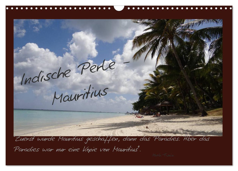 Indische Perle - Mauritius (CALVENDO Wandkalender 2024)