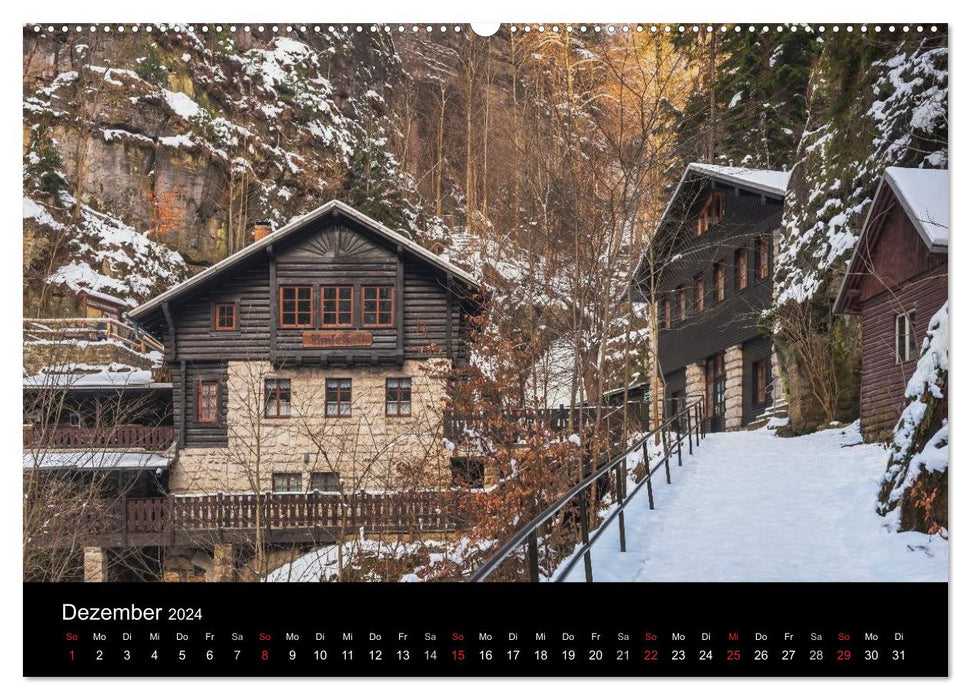 Sächsische Schweiz / CH-Version (CALVENDO Premium Wandkalender 2024)