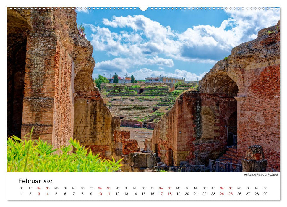 Événements historiques sur le golfe de Naples (calendrier mural CALVENDO 2024) 