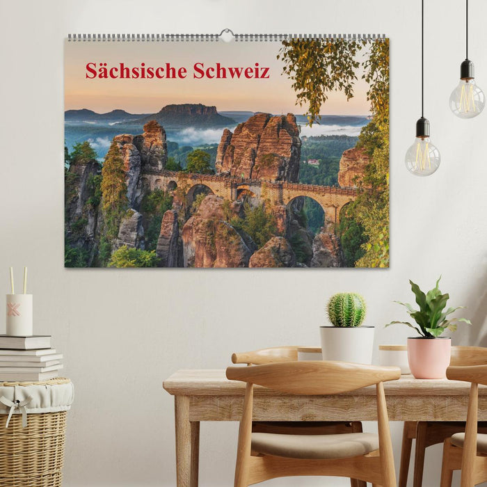 Sächsische Schweiz / CH-Version (CALVENDO Wandkalender 2024)