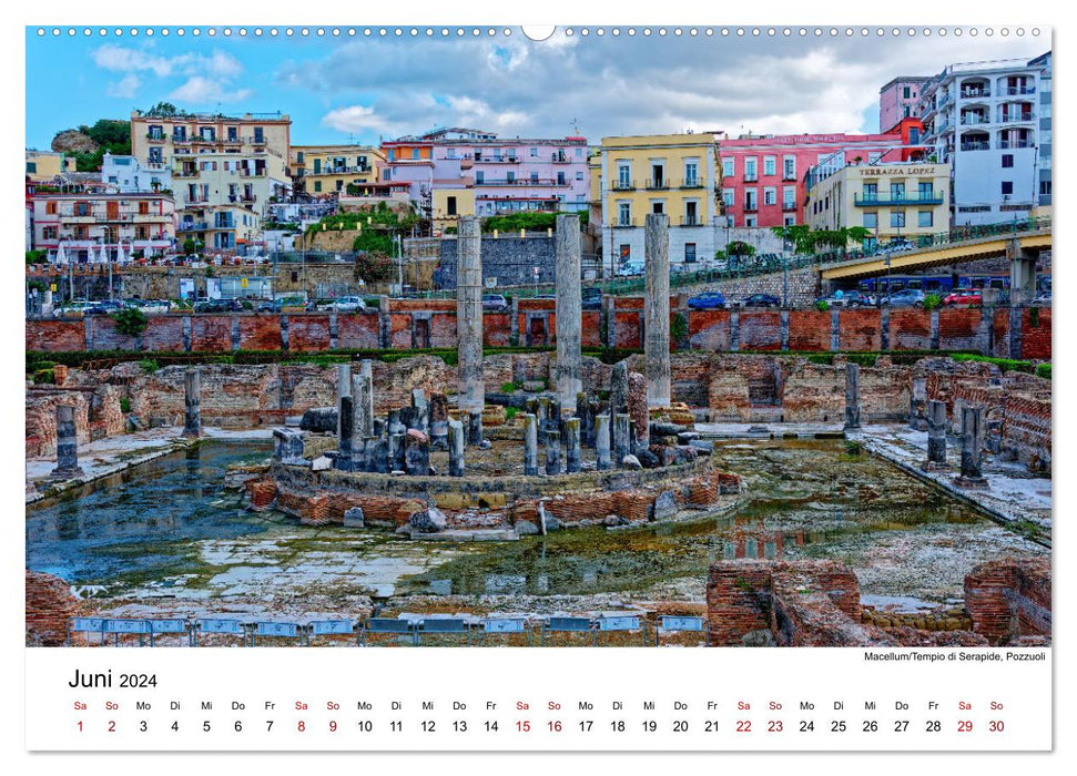 Événements historiques sur le golfe de Naples (Calendrier mural CALVENDO Premium 2024) 