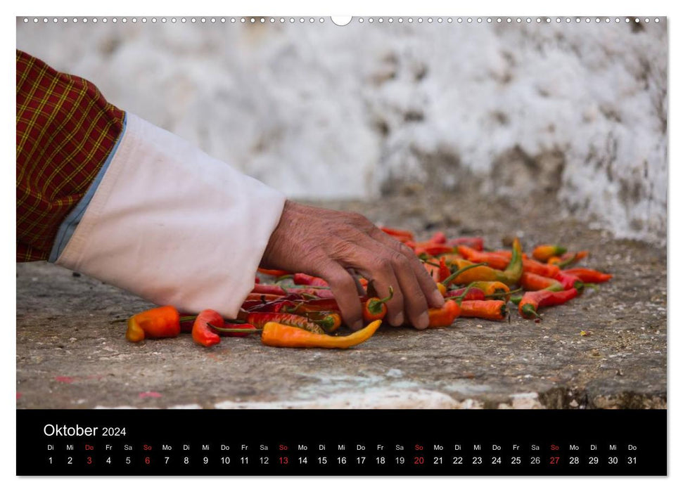 Bhutan 2024 - Land des Donnerdrachens (CALVENDO Premium Wandkalender 2024)