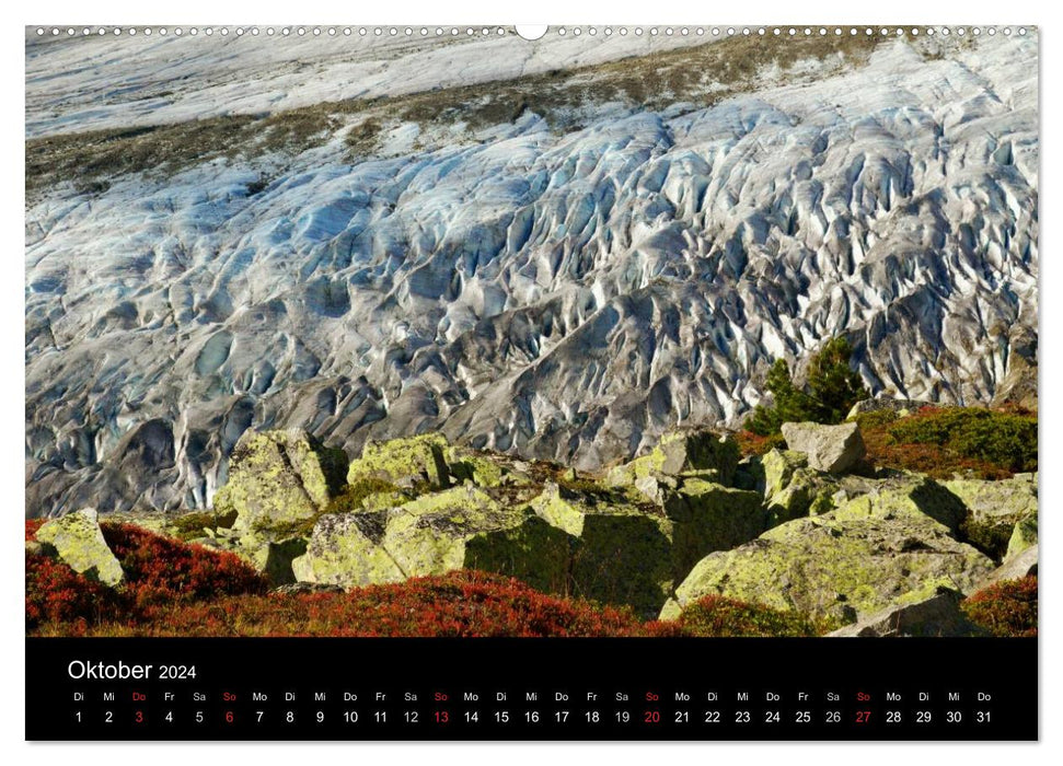 Le monde fascinant des glaciers - le long du Großer Aletsch (Calendrier mural CALVENDO Premium 2024) 